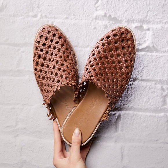 Free People Shoes - Free People Mirage Woven Flat mule sandals NWT